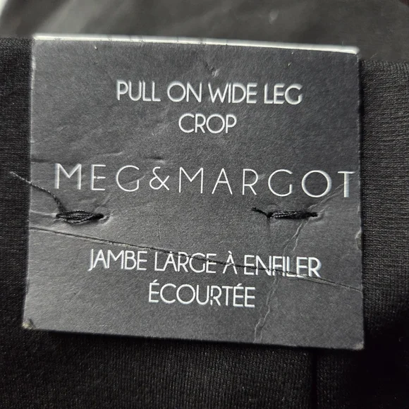 NWT Meg & Margot Elegant Black Wide-Leg Pants - Picture 5 of 7